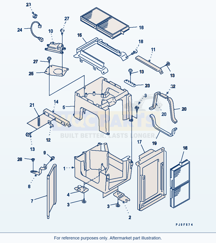 Komatsu WA320-5 Damper (Inner Parts) Serial WA320-5H50051 - UP parts diagram