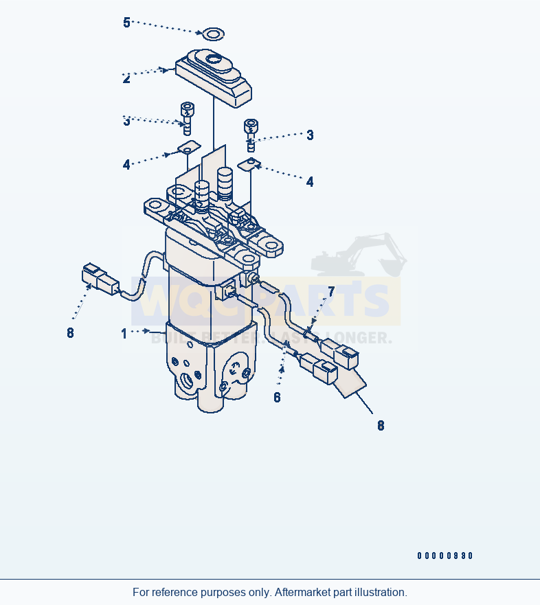 Komatsu WA320-5 P.P.C. Valve (For 2-Lever) (Inner Parts) parts diagram