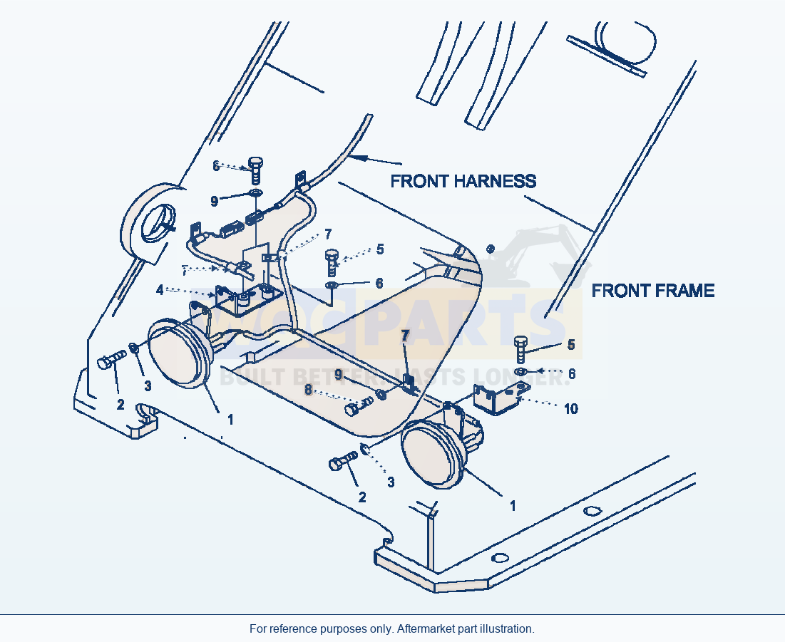 Komatsu WA320-5L Horn parts diagram
