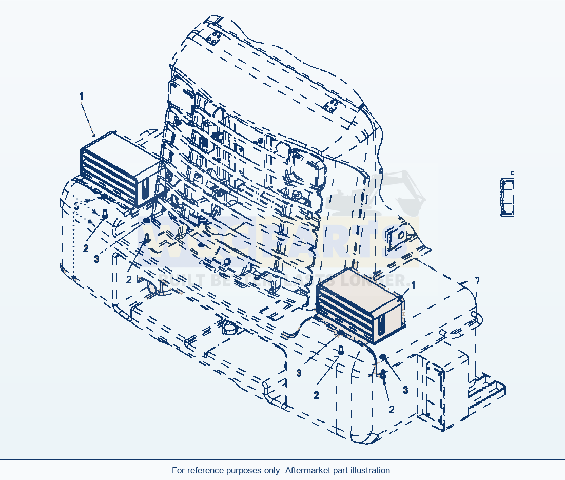 Komatsu WA320-5L Rear Light Guard For Waster Handler parts diagram