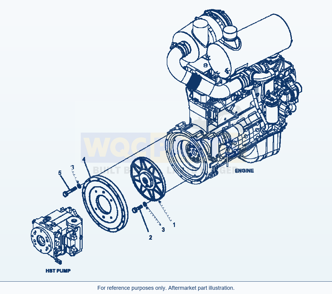 Komatsu WA320-5L Damper parts diagram