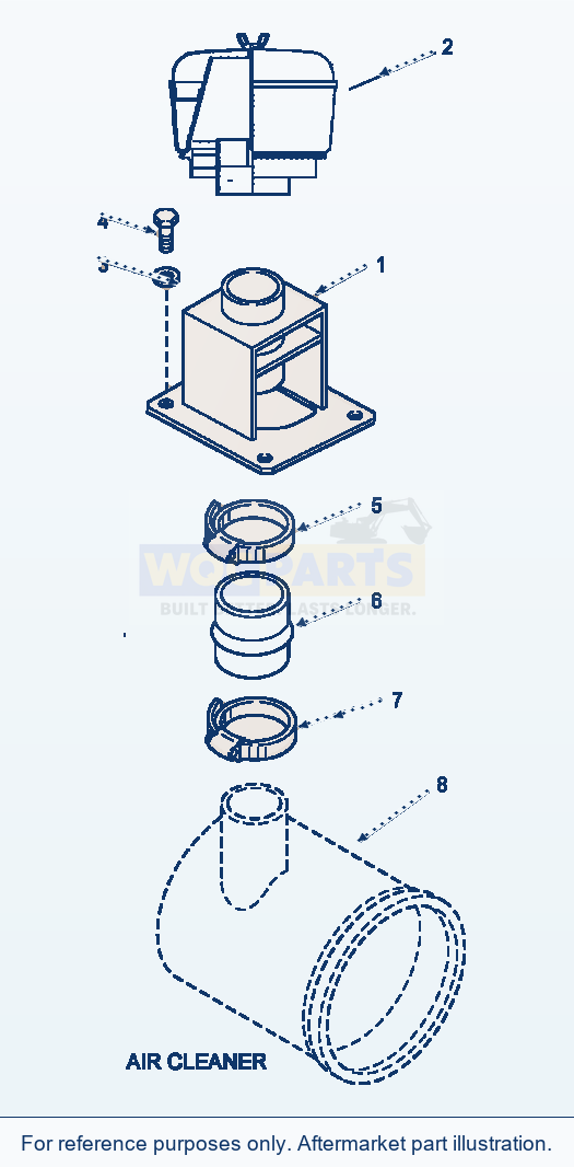 Komatsu WA320-5L Precleaner Donaldson parts diagram