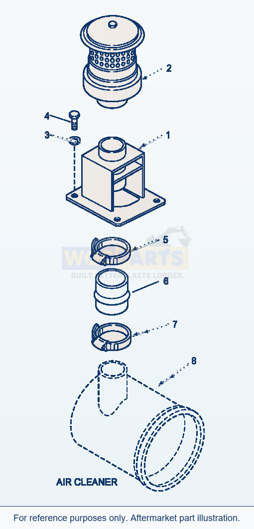 Komatsu WA320-5L Precleaner Turbo Ii parts diagram