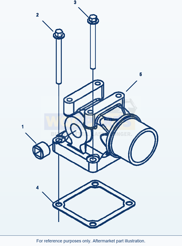 Komatsu WA320-5L Air Intake Connection parts diagram