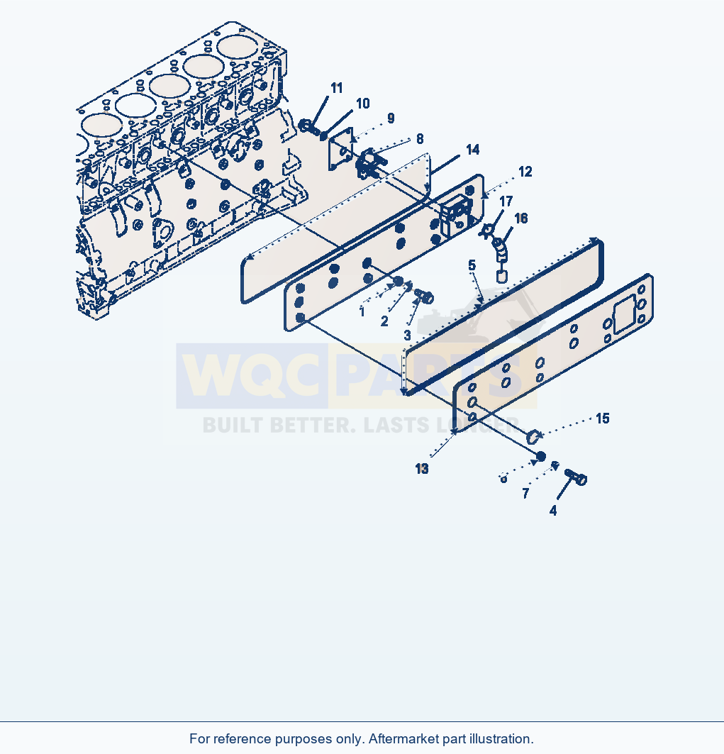 Komatsu WA320-5L Cam Follower Cover parts diagram