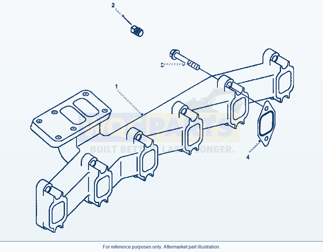 Komatsu WA320-5L Exhaust Manifold parts diagram