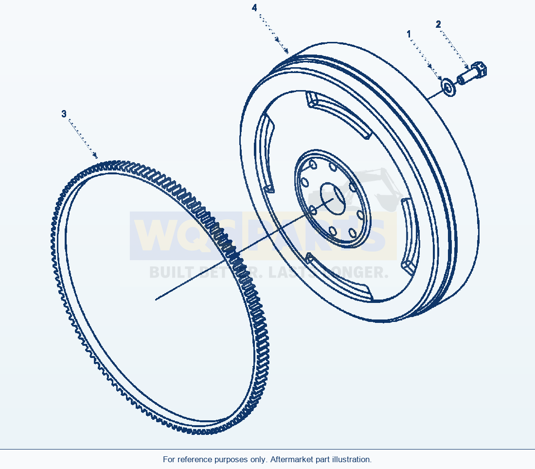 Komatsu WA320-5L Flywheel parts diagram