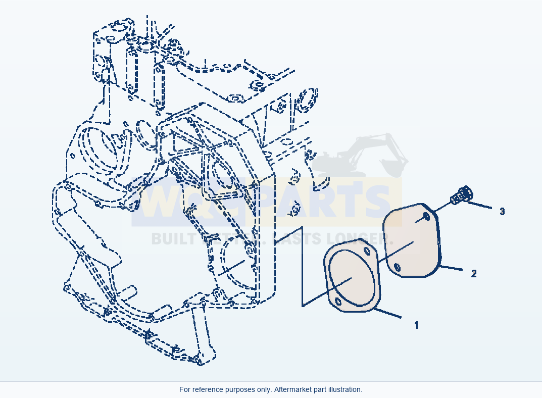 Komatsu WA320-5L Front Gear Train Accessory Drive Cover parts diagram