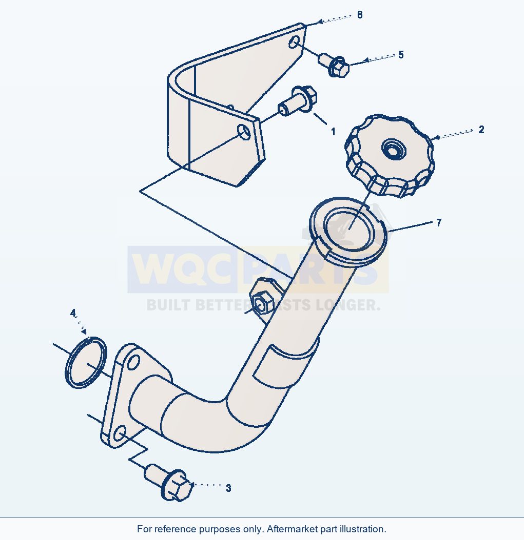 Komatsu WA320-5L Oil Filler Tube parts diagram