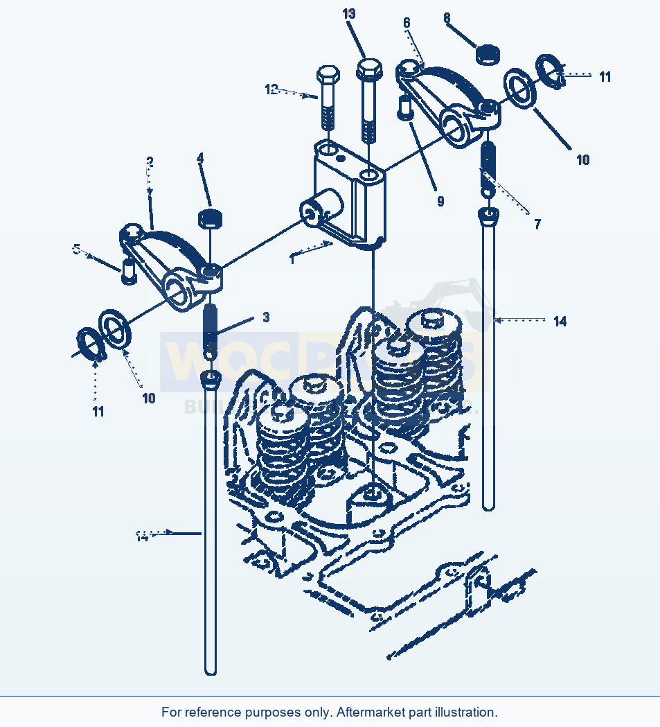 Komatsu WA320-5L Rocker Lever parts diagram