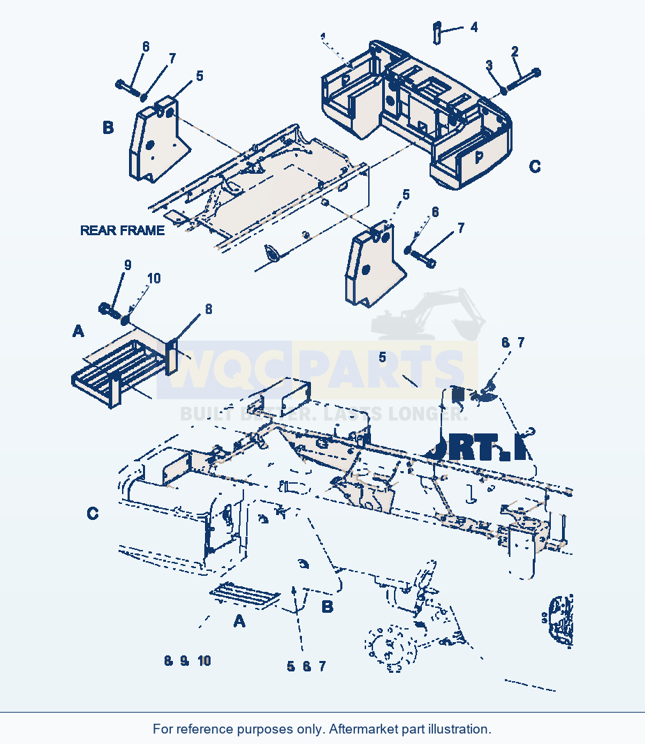 Komatsu WA320-5L Additional Counterweight & Step parts diagram