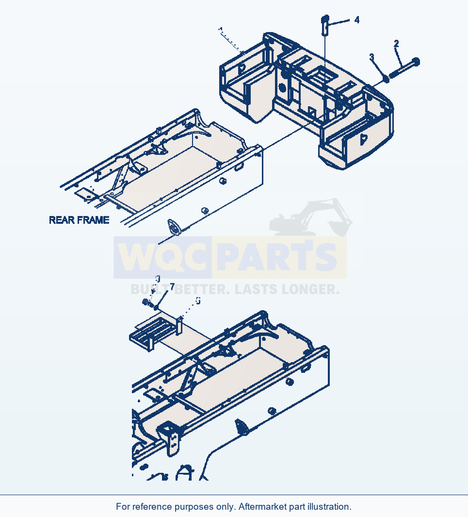 Komatsu WA320-5L Counterweight And Step parts diagram