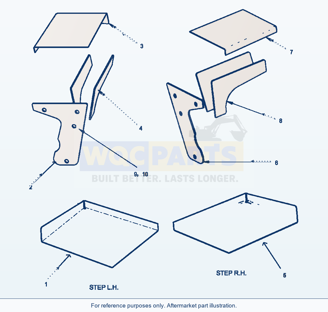 Komatsu WA320-5L Front Step Waste Handler parts diagram