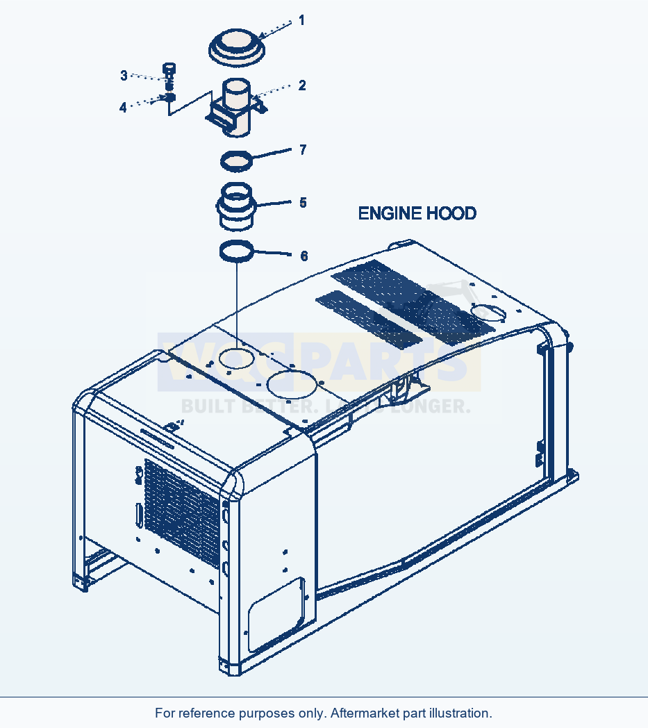 Komatsu WA320-5L Hood Cap parts diagram