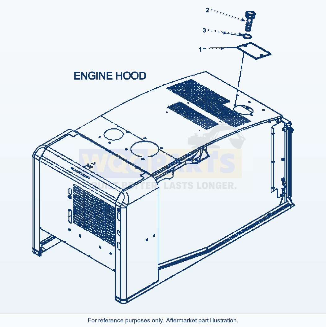 Komatsu WA320-5L Hood Cover parts diagram