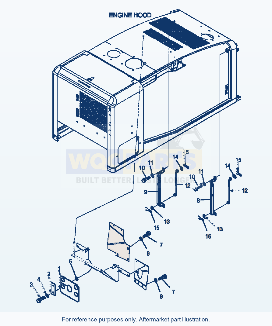 Komatsu WA320-5L Hood Duct Sheet parts diagram