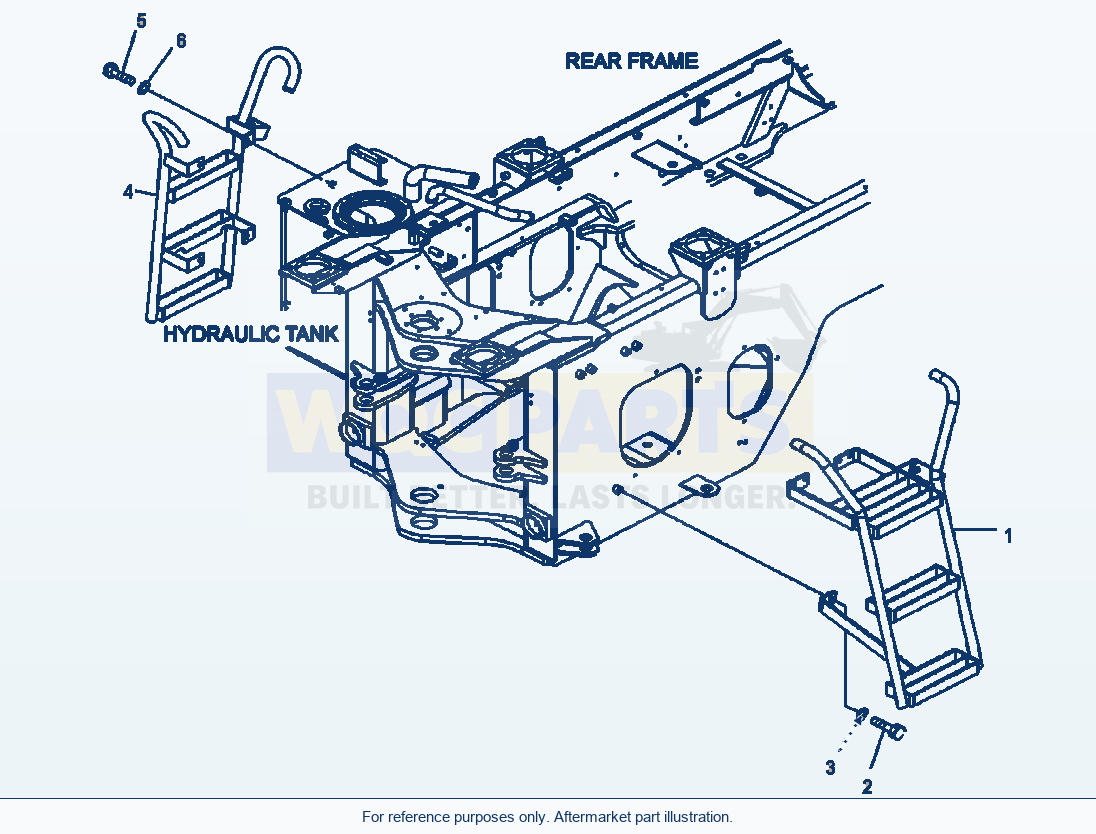 Komatsu WA320-5L Ladder parts diagram