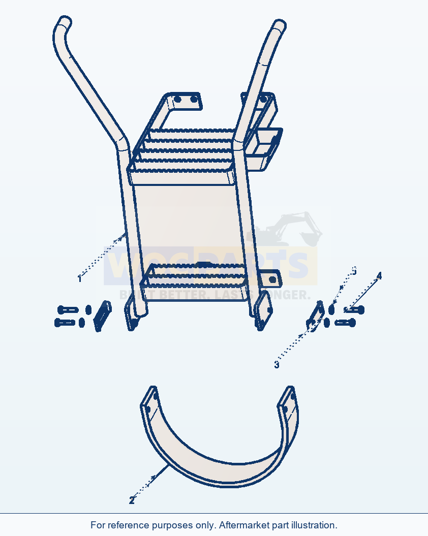 Komatsu WA320-5L Left Ladder Waste Handler parts diagram