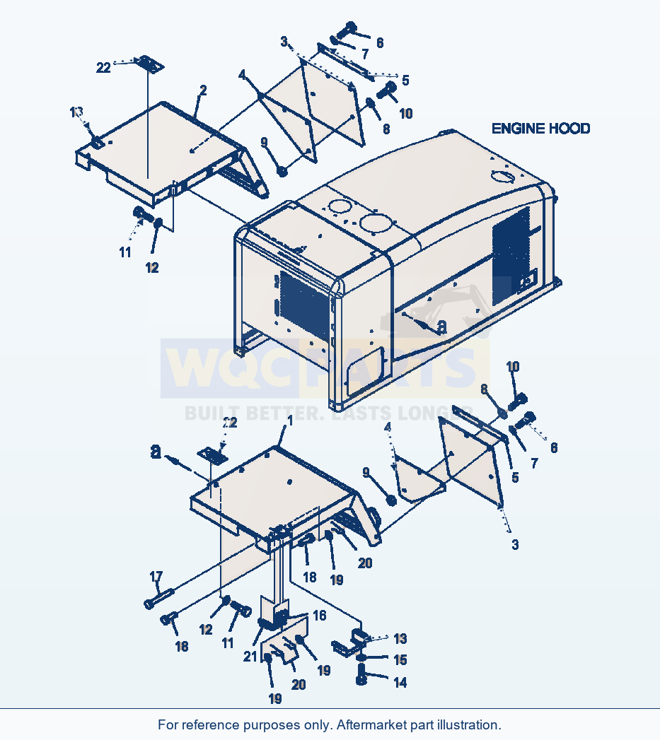 Komatsu WA320-5L Rear Full Fender parts diagram