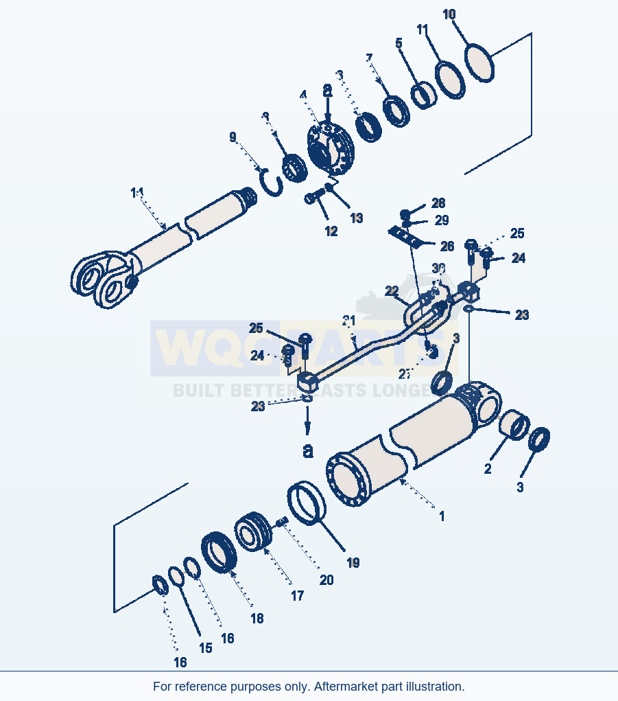 Komatsu WA320-5L Boom Cylinder parts diagram