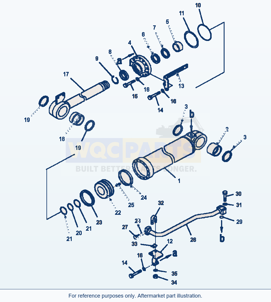 Komatsu WA320-5L Bucket Cylinder Large Bucket parts diagram