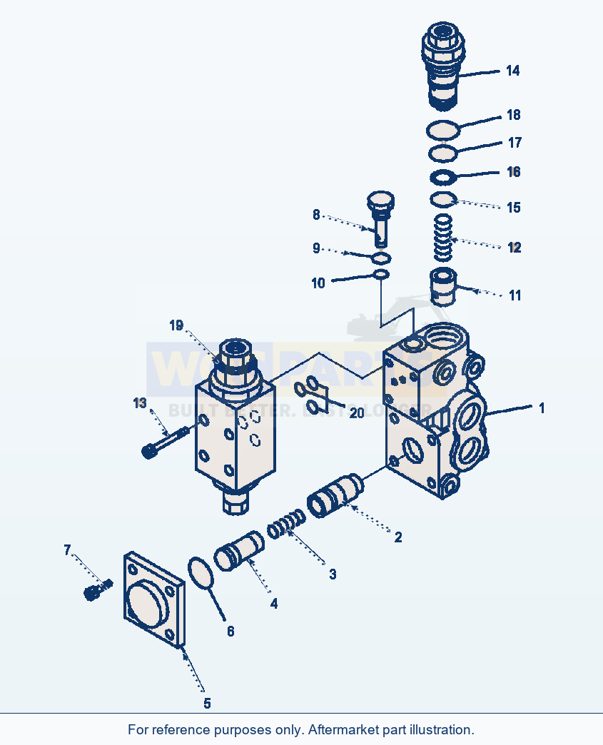 Komatsu WA320-5L Cut-Off Valve parts diagram