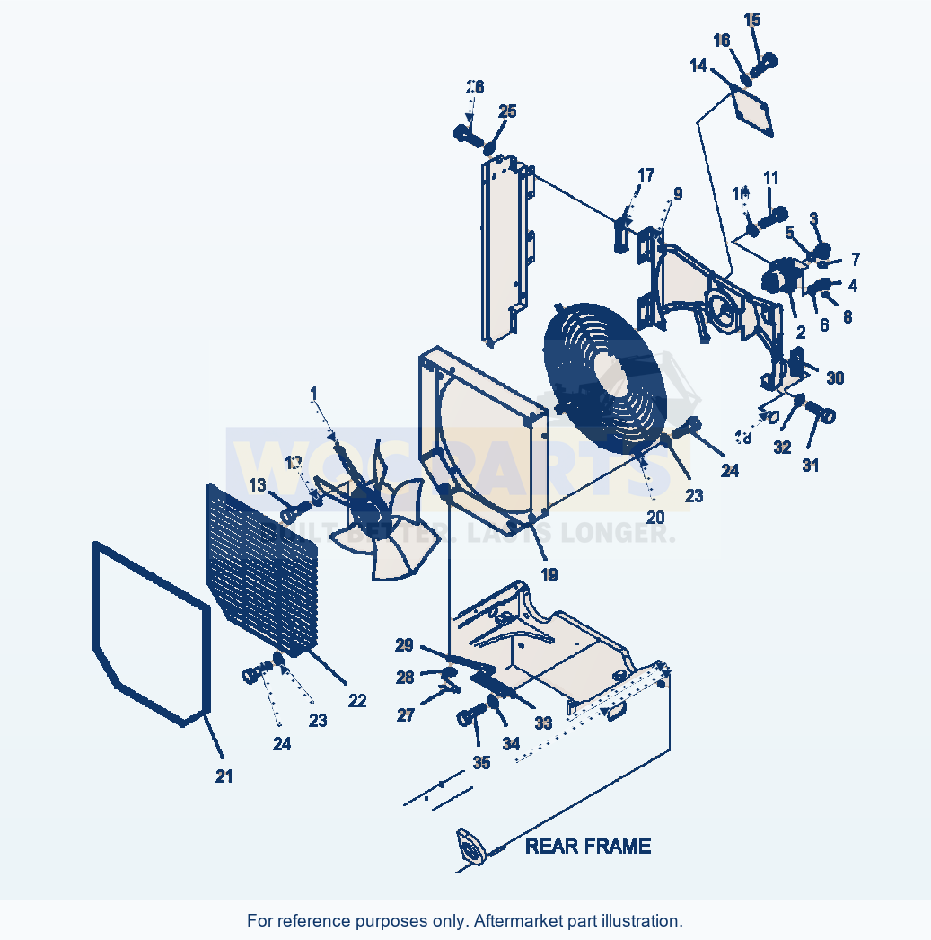 Komatsu WA320-5L Fan Drive parts diagram