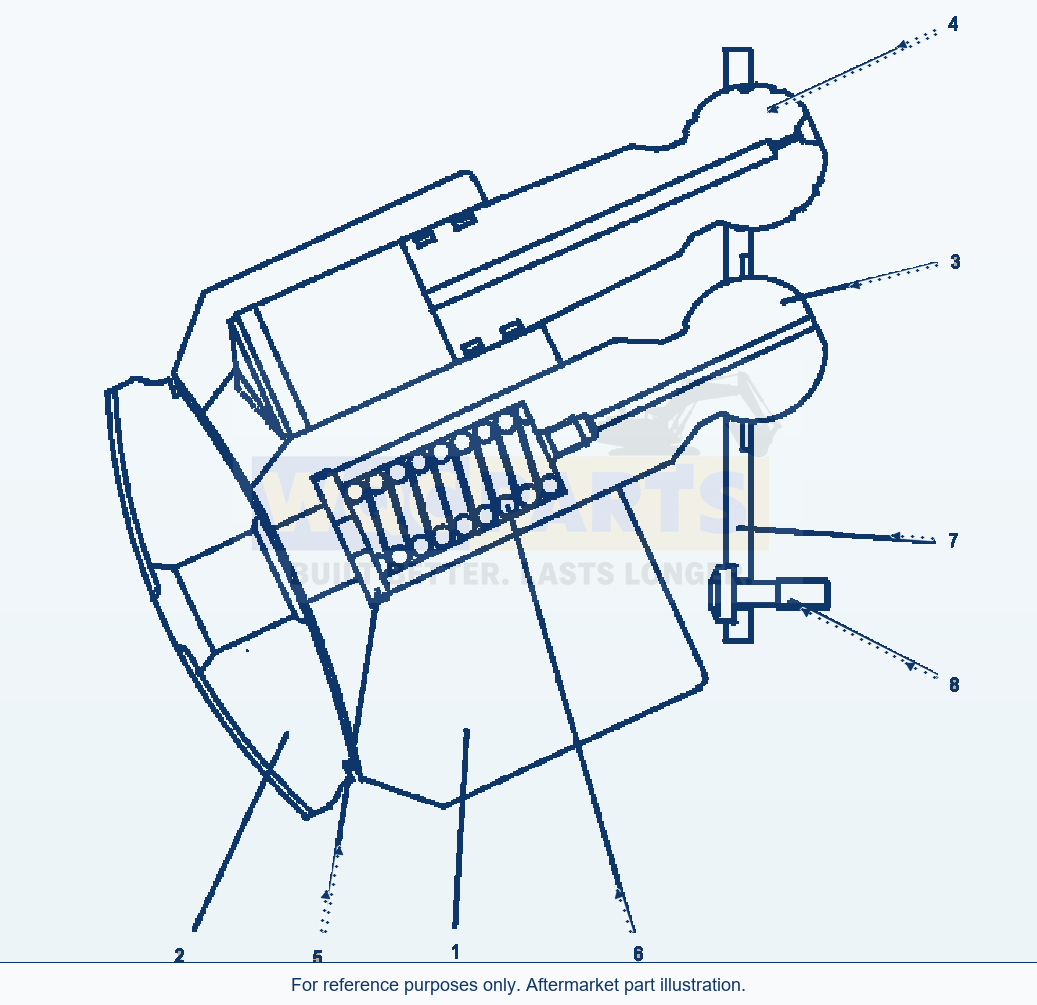 Komatsu WA320-5L Hst Motor Cylinder Block parts diagram