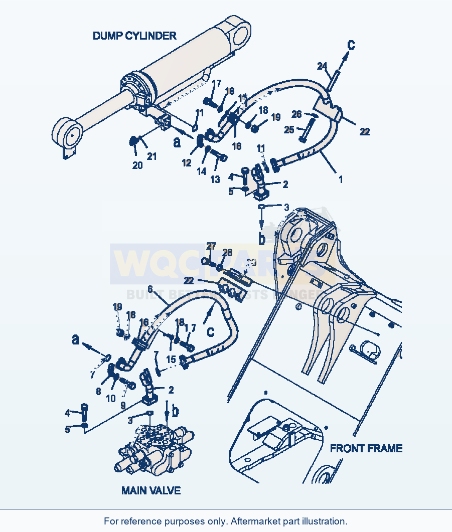 Komatsu WA320-5L Hydraulic Piping Bucket Cylinder Line parts diagram