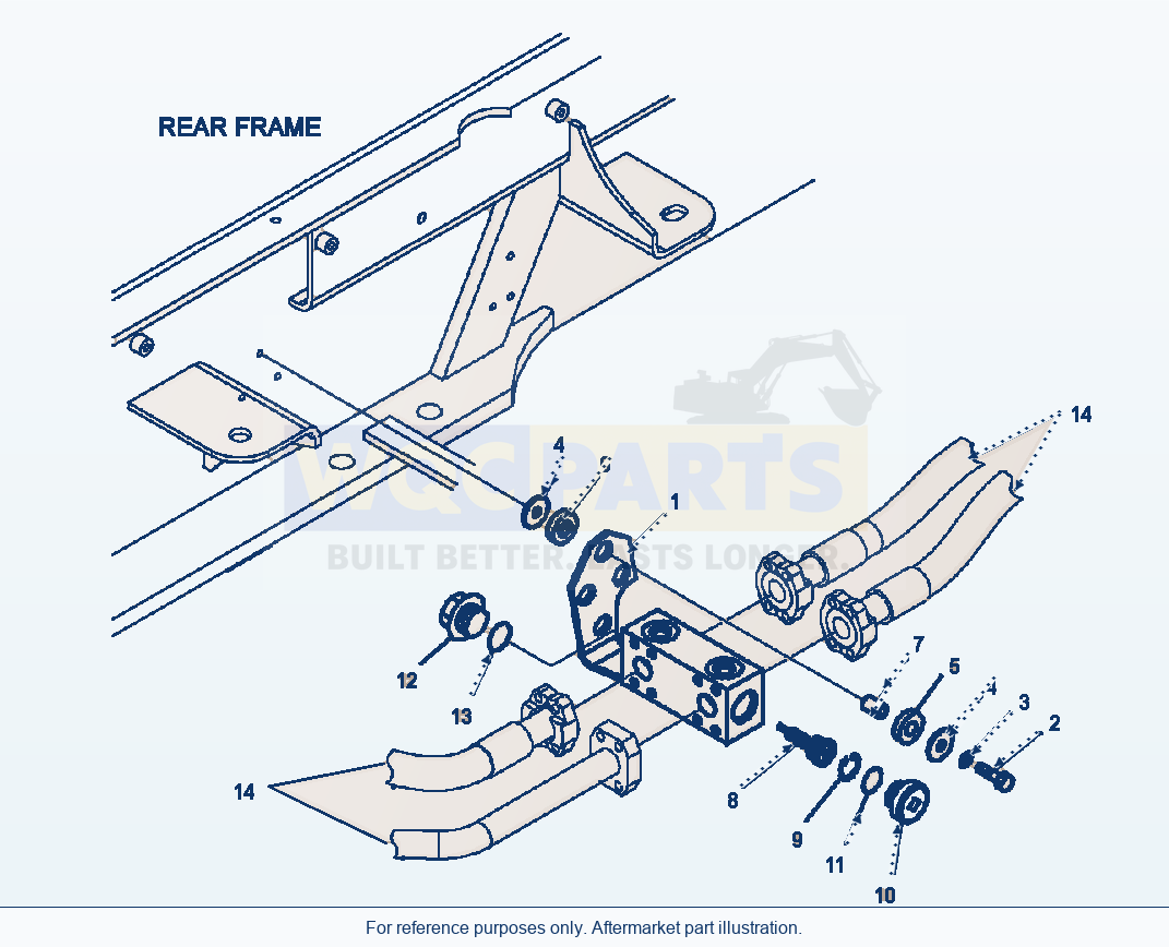 Komatsu WA320-5L Hydraulic Piping Bypass Valve parts diagram