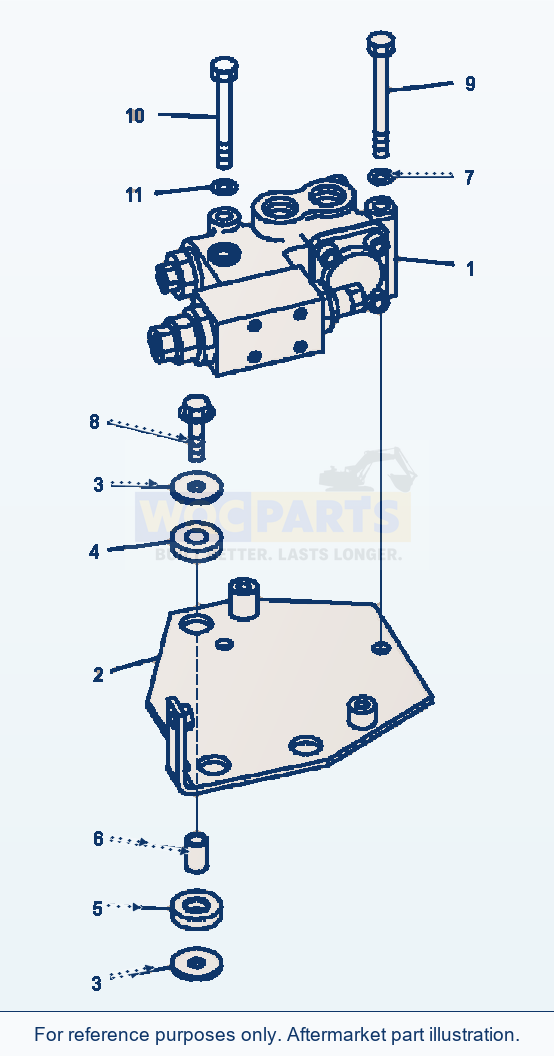 Komatsu WA320-5L Hydraulic Piping Cut-Off Valve Mounting parts diagram