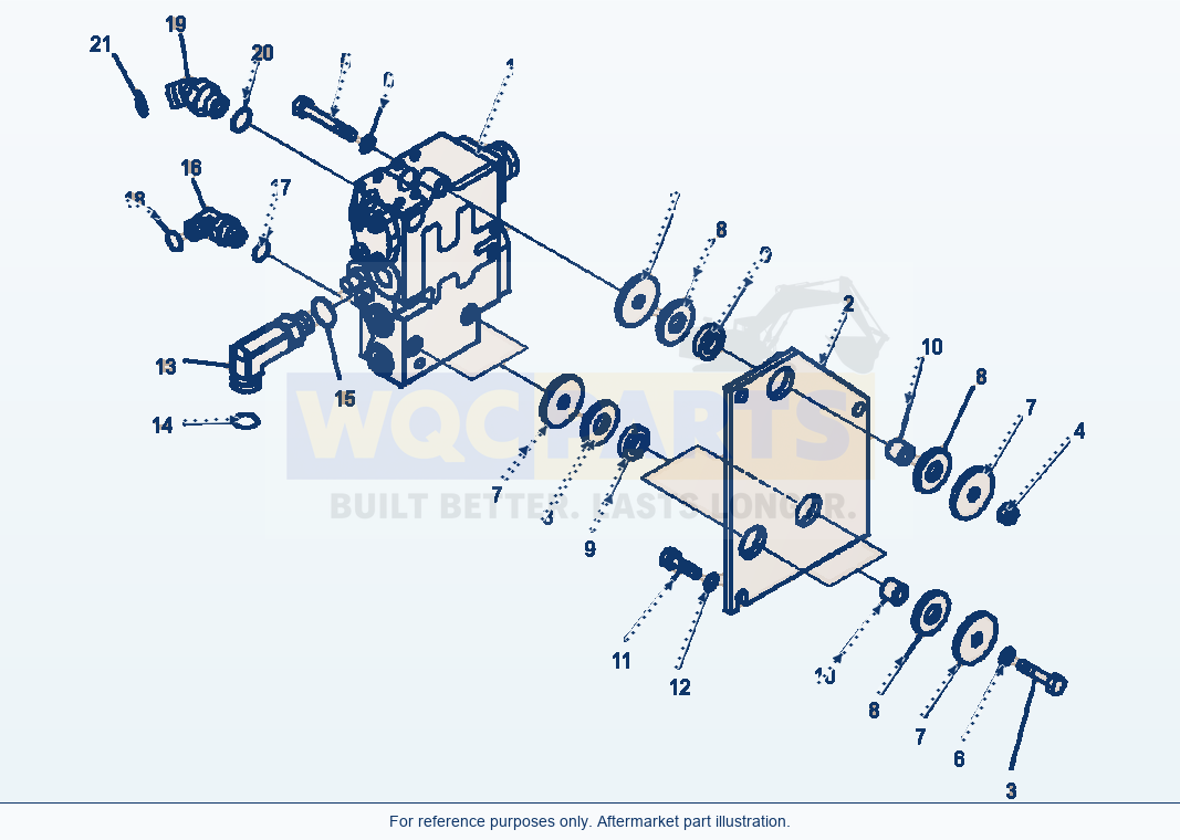 Komatsu WA320-5L Hydraulic Piping Ecss Valve Mounting parts diagram