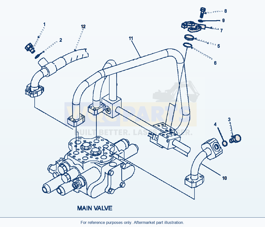 Komatsu WA320-5L Hydraulic Piping Plugs For Unit Without Ecss parts diagram
