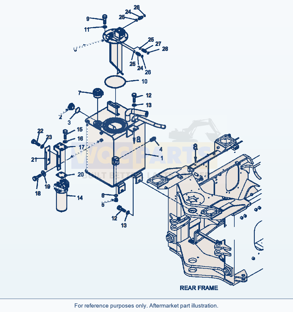 Komatsu WA320-5L Hydraulic Tank parts diagram