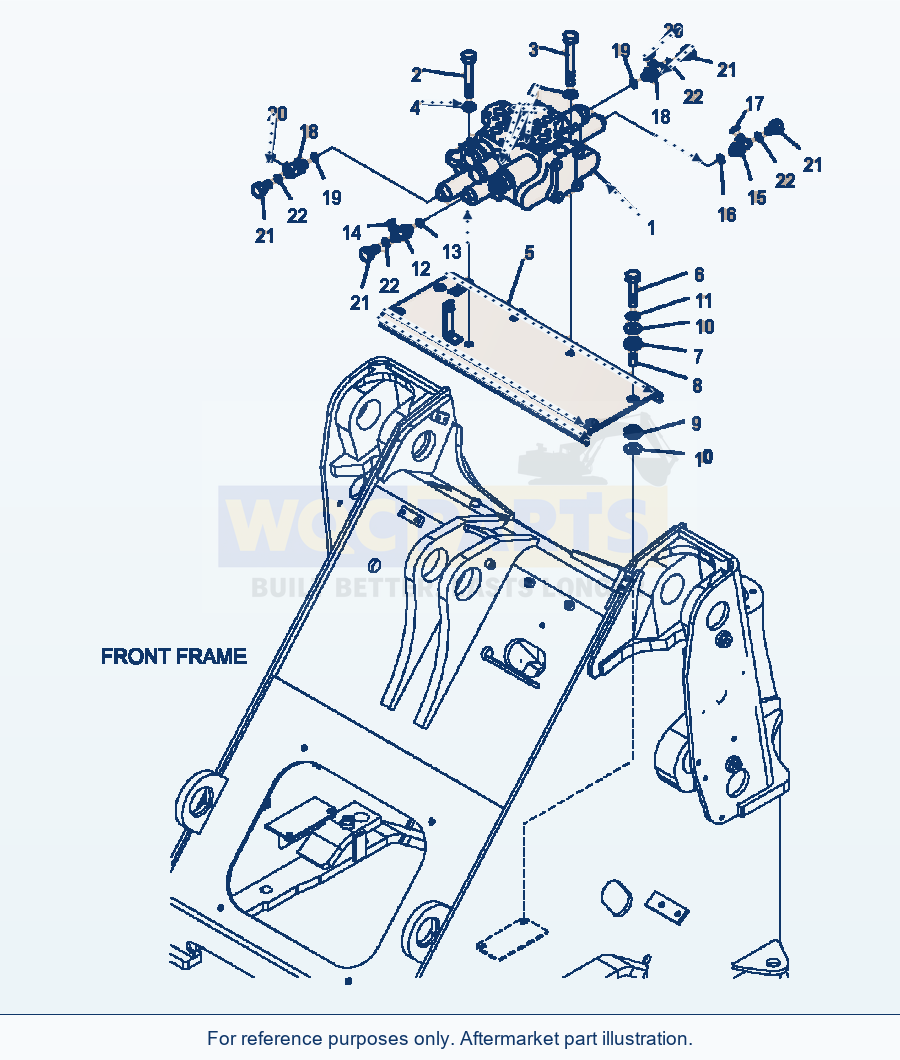Komatsu WA320-5L Main Valve 2-Spool parts diagram