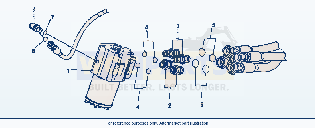 Komatsu WA320-5L Steering Demand Valve parts diagram
