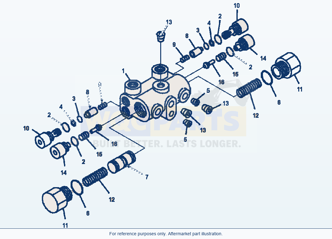 Komatsu WA320-5L Steering Line Cushion Valve parts diagram
