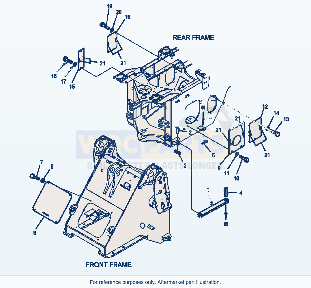 Komatsu WA320-5L Lock Bar And Cover Standard parts diagram