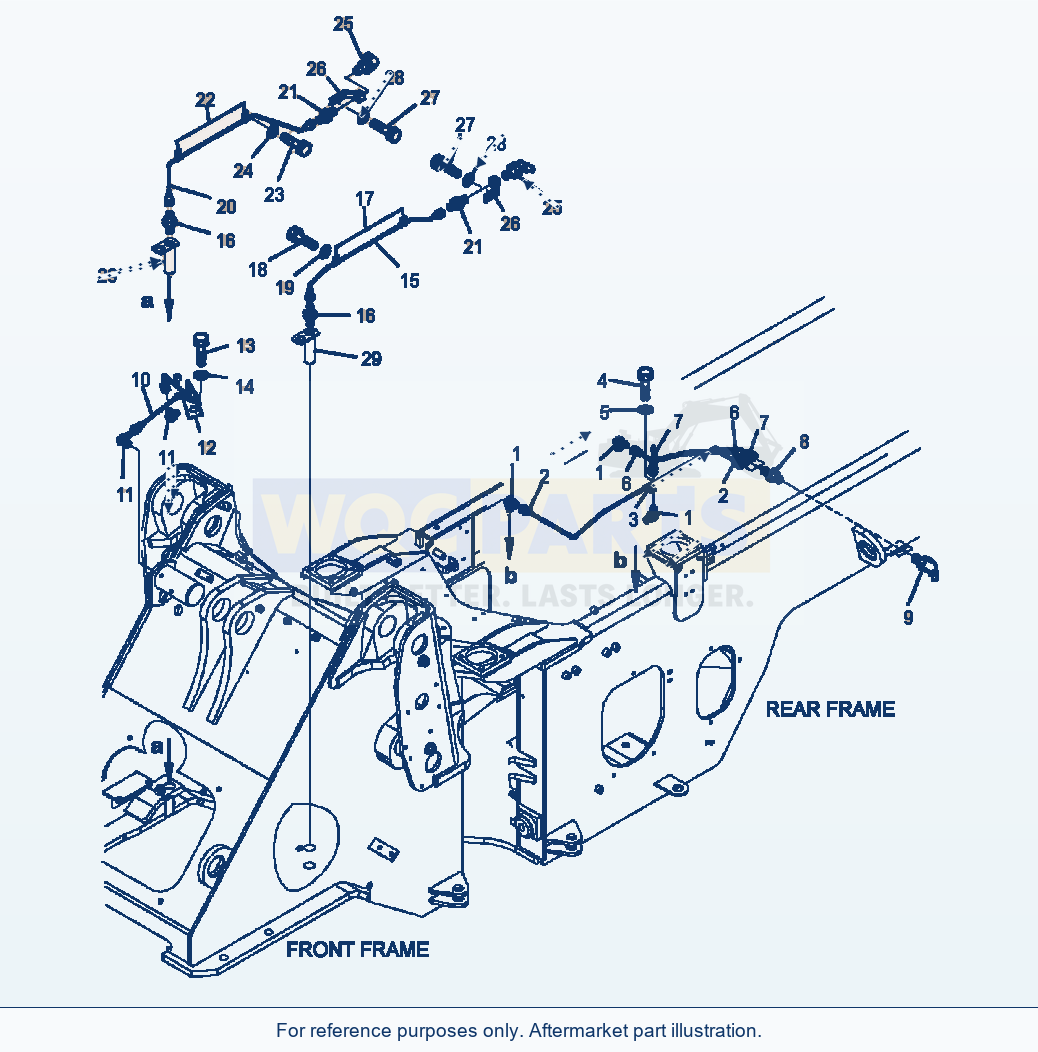 Komatsu WA320-5L Remote Grease parts diagram
