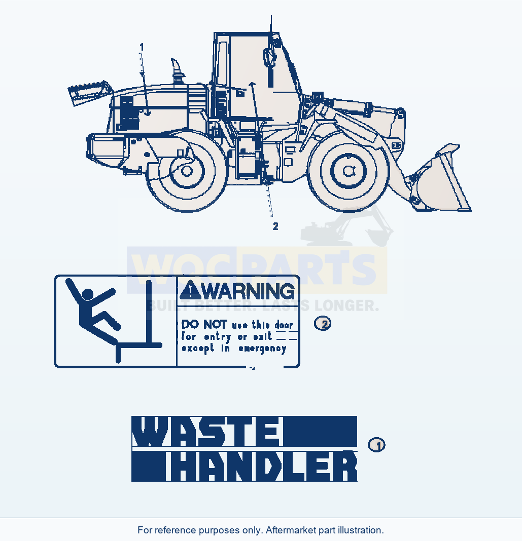 Komatsu WA320-5L Decal Waste Handler parts diagram