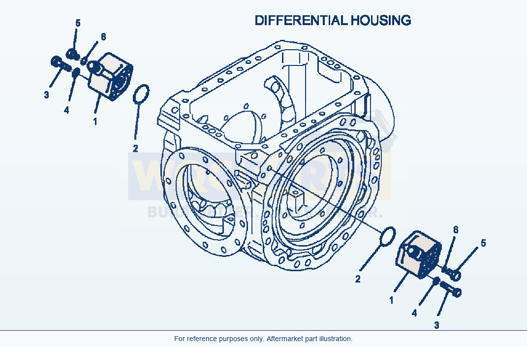 Komatsu WA320-5L Front Axle Slack Adjuster Mounting parts diagram