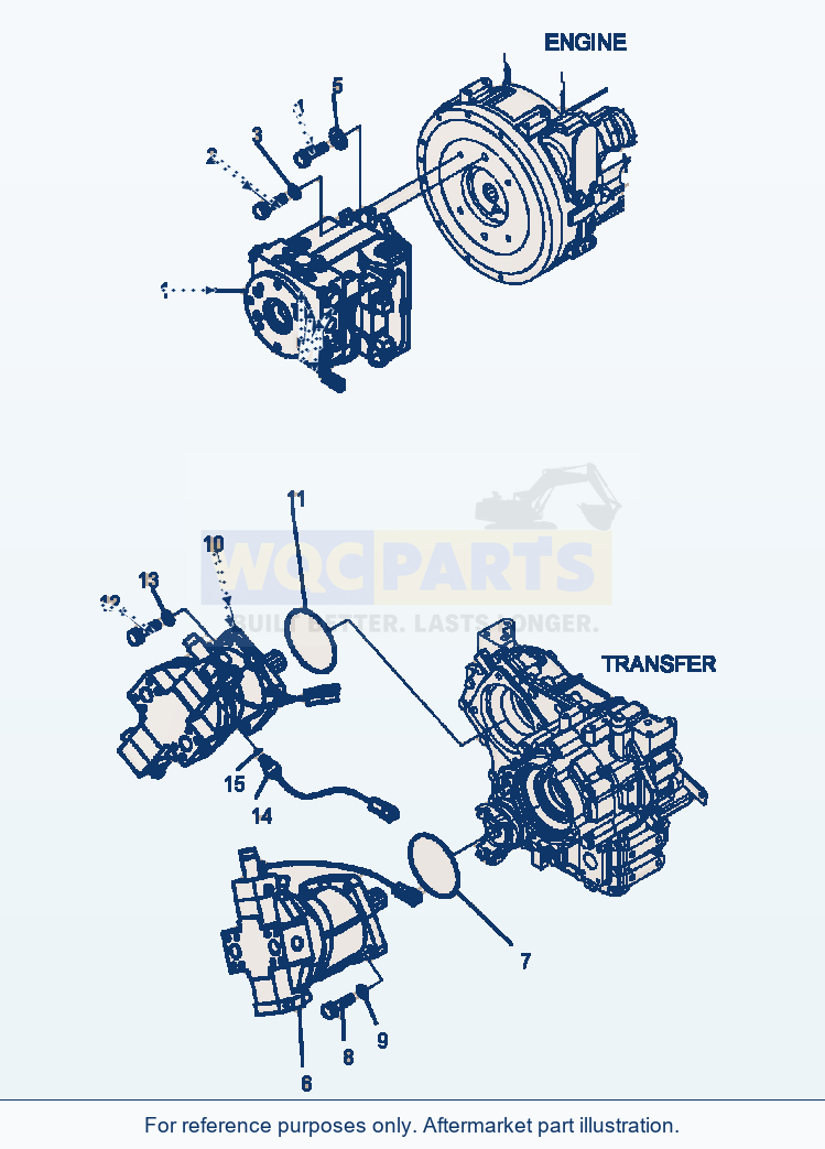 Komatsu WA320-5L Hst Pump And Motors parts diagram