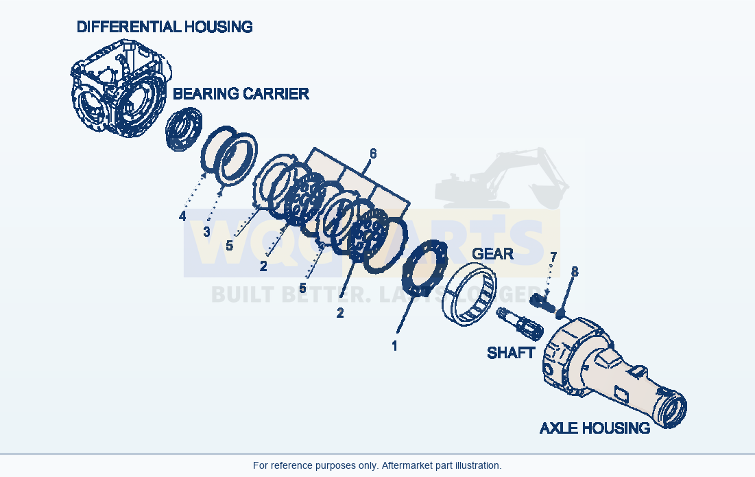 Komatsu WA320-5L Rear Axle Brake parts diagram