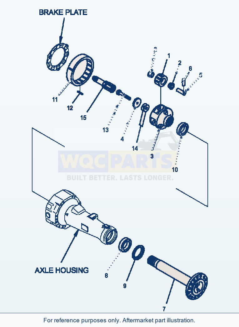 Komatsu WA320-5L Rear Axle Final Drive parts diagram