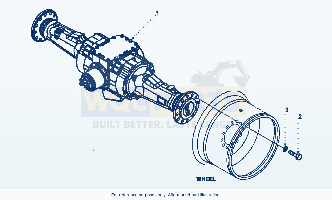Komatsu WA320-5L Rear Axle Mounting parts diagram