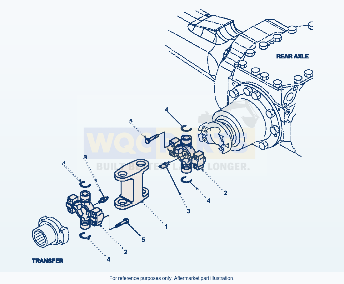 Komatsu WA320-5L Rear Driveshaft parts diagram
