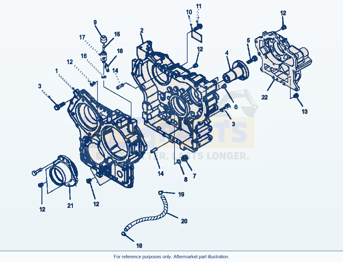Komatsu WA320-5L Transfer Case New Release parts diagram