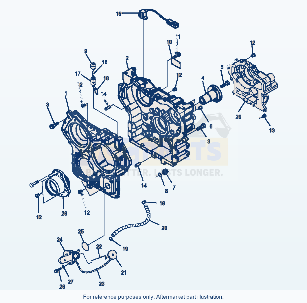 Komatsu WA320-5L Transfer Case Original Release parts diagram
