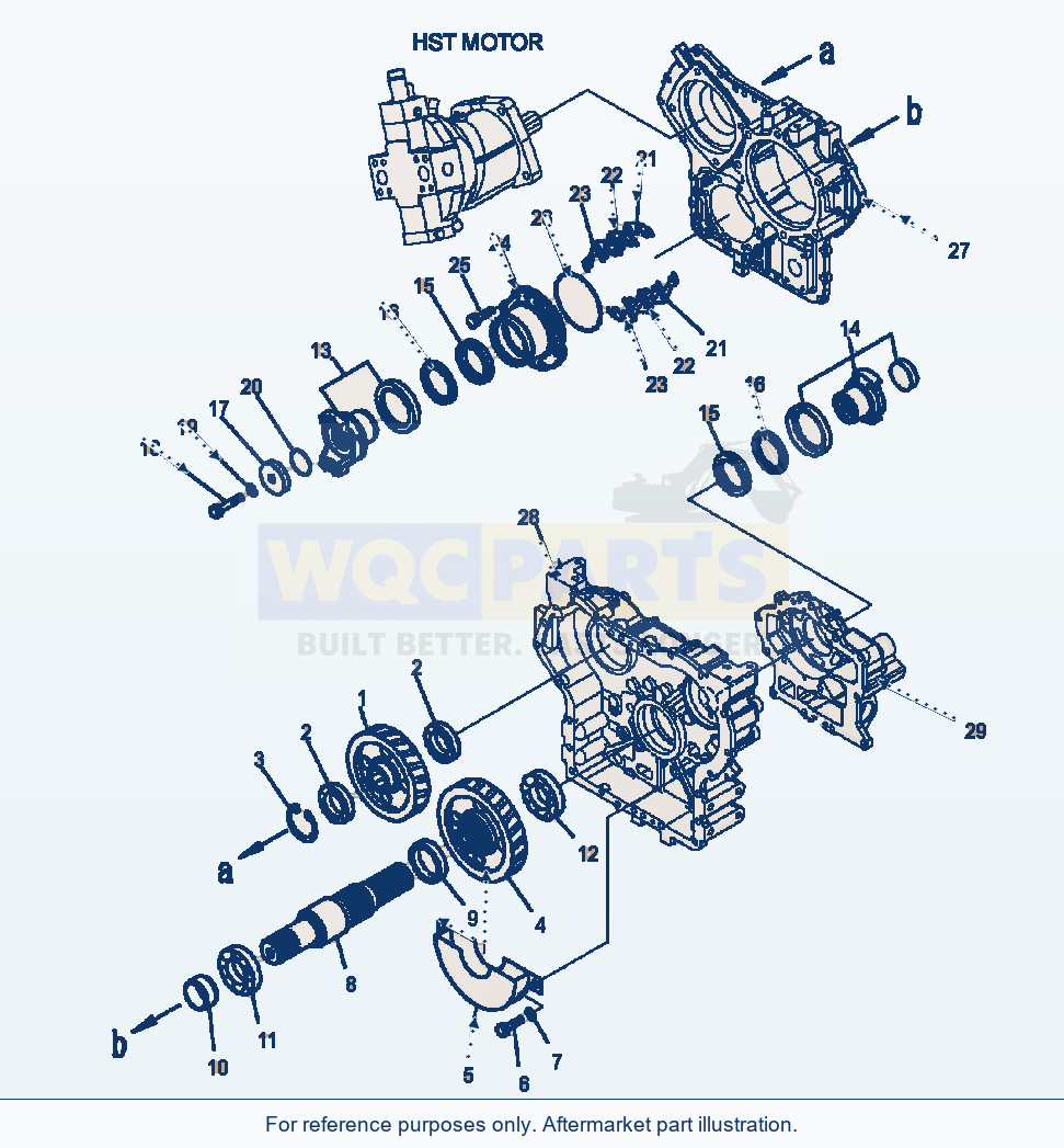 Komatsu WA320-5L Transfer Case Output parts diagram