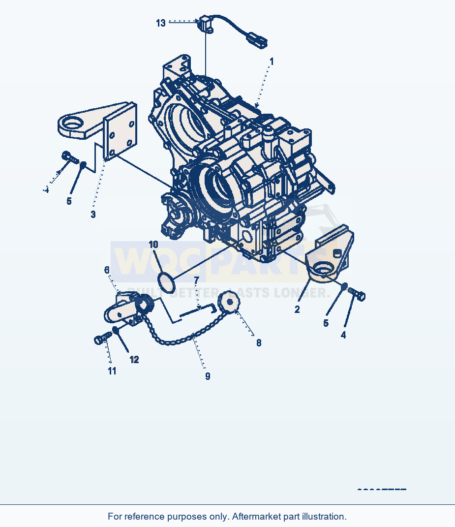 Komatsu WA320-5L Transfer Mount Brackets parts diagram